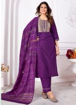 Silk Purple Festival Wear Sequence Work Readymade Salwar Suit